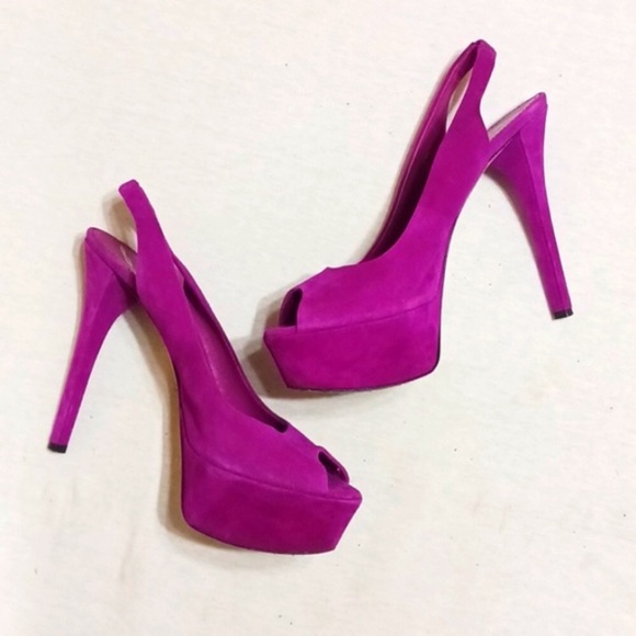 BRIAN ATWOOD REAL SUEDE COMFY AF PLATFORM SLINGBACK PEEPS SIZE 9 - Picture 3 of 11